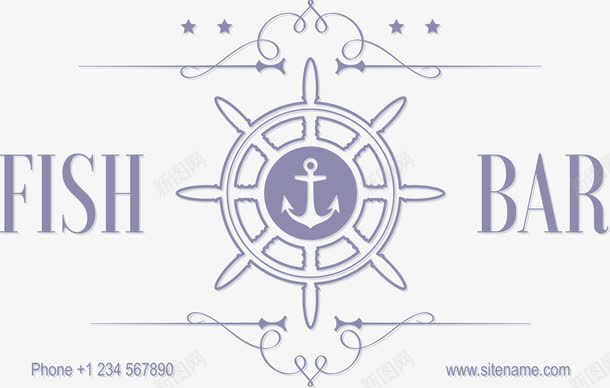 钓鱼俱乐部标志矢量图图标ai_新图网 https://ixintu.com logo 俱乐部 紫色 装饰 钓鱼 矢量图