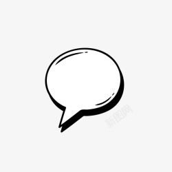 小的会话框对话框会话框会话气泡黑白对话框漫画对话框高清图片