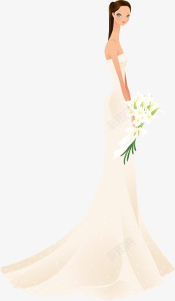 白色新娘图素材