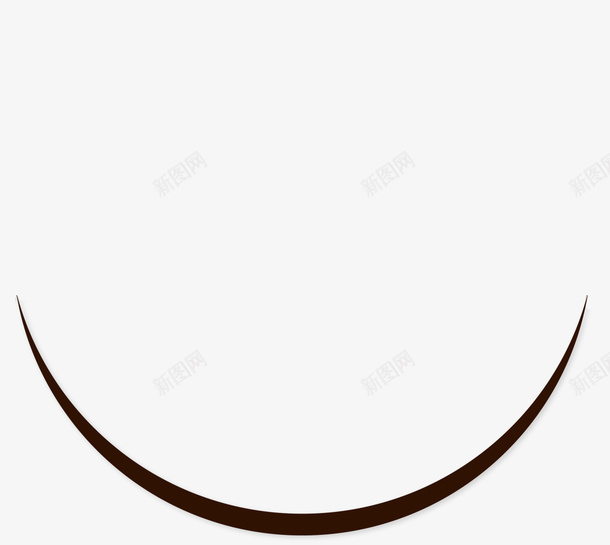 中间厚两边薄的黑色弧线图标png_新图网 https://ixintu.com 半圆弧 弧形 弧线 箭头