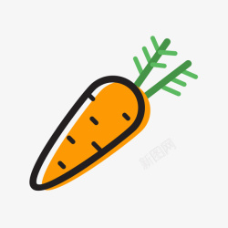 萝卜图标胡萝卜蔬菜图标高清图片
