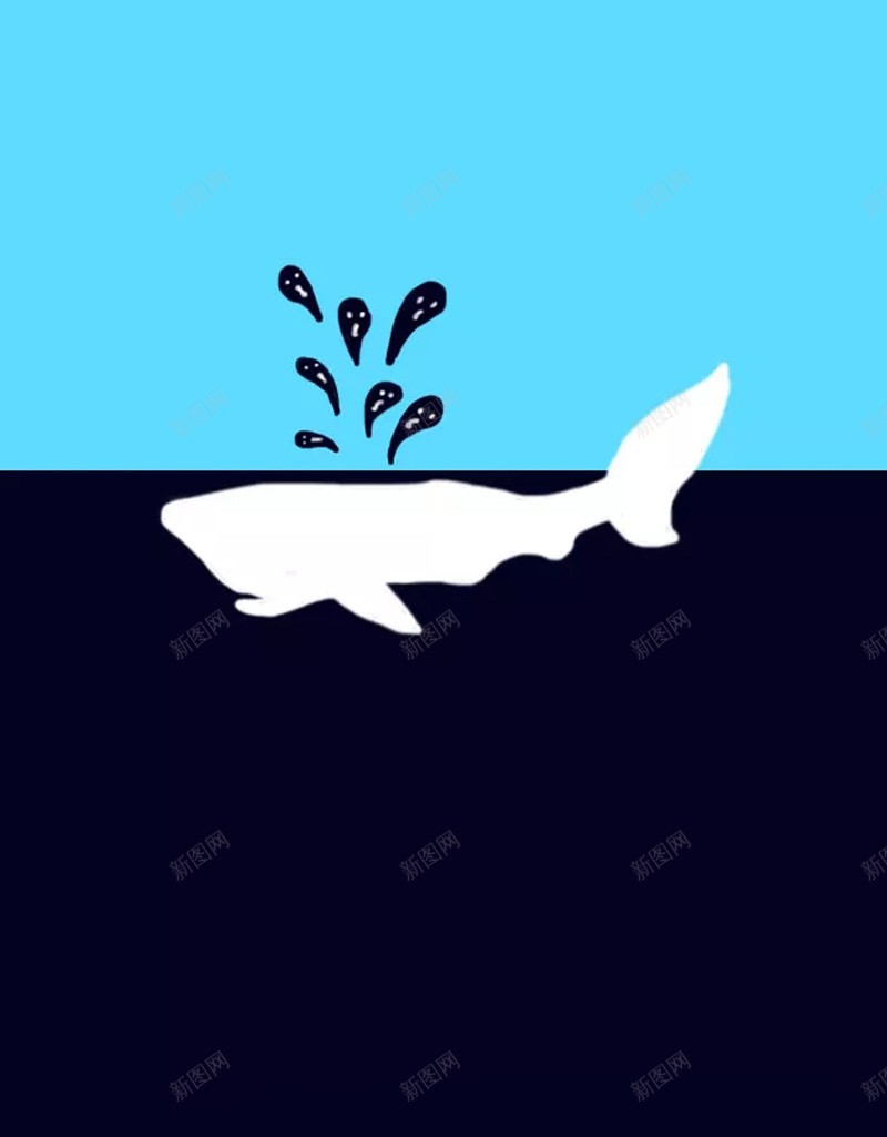 海中鲸鱼海报psd设计背景_新图网 https://ixintu.com 保护环境 吐水 垃圾 大海 死亡 污染 爱护 生存 蓝天 鲸鱼 黑色