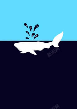 大海污染海中鲸鱼海报高清图片