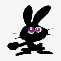 小黑兔蹲着图标png_新图网 https://ixintu.com 图标 小黑 蹲着