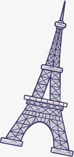 卡通巴黎埃菲尔铁塔素材