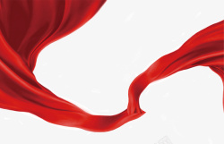 红色漂浮丝带中国风素材