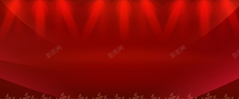 红色舞台灯光背景背景