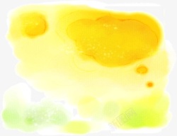 黄色梦幻艺术水彩素材
