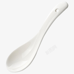 白勺白色陶瓷小勺子高清图片