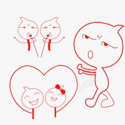 k卡通人卡通恩爱人物高清图片
