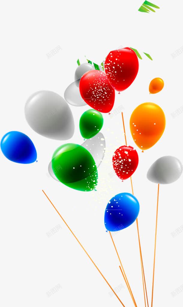 手绘漂浮彩色气球png免抠素材_新图网 https://ixintu.com 彩色 气球 漂浮