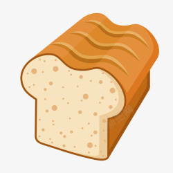 黄色面包食物矢量图素材
