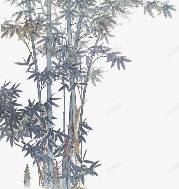 免扣工笔竹子png免抠素材_新图网 https://ixintu.com 工笔 竹子 国画 免扣