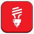 手电筒红iphoneipad图标png_新图网 https://ixintu.com Flashlight 手电筒