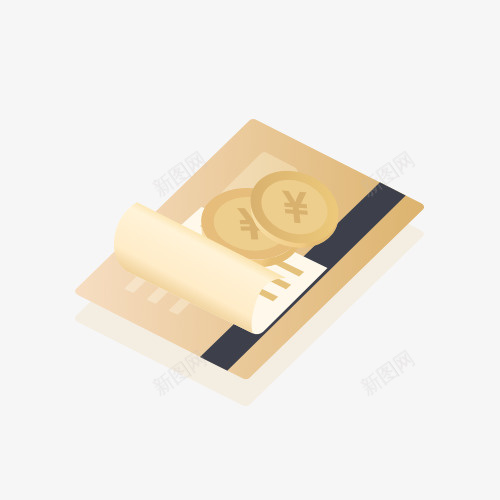 新媒体运营png免抠素材_新图网 https://ixintu.com 信用卡 征信 账单 金币
