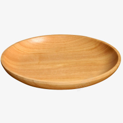 木质日式盘子木质圆形盘子高清图片