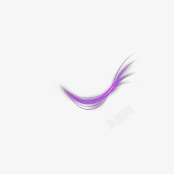 尾流紫色流光效果元素高清图片