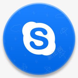 呼叫聊天Skype的声音蓝色魔术图标图标