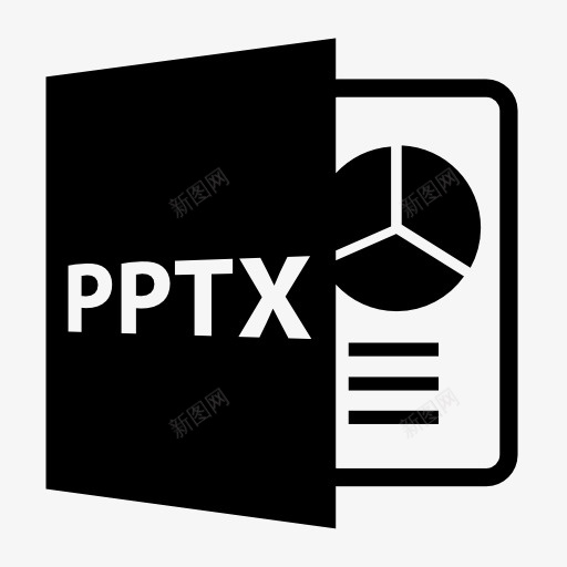 pptx格式文件图标png_新图网 https://ixintu.com 