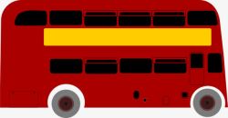红色公交车素材