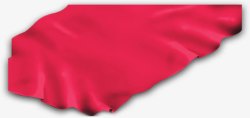漂浮的红色彩带锦旗素材