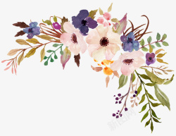 手绘水彩1数字手绘水彩花环花卉1高清图片