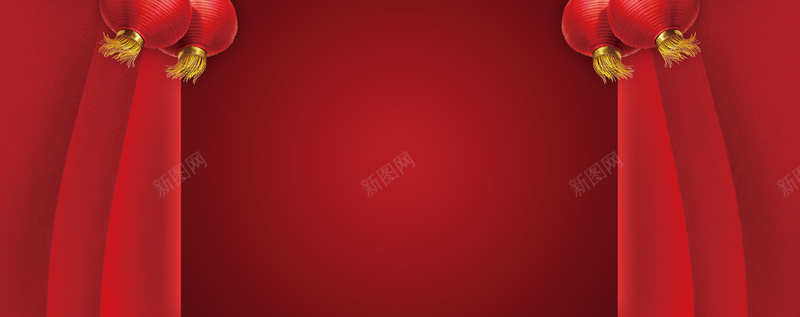 大年三十新年盛典帘幕红色bannerpsd设计背景_新图网 https://ixintu.com 2018 2018狗年 喜迎新春 新年 新年快乐 新春大吉 春节 狗年 狗年吉祥 金狗 除夕