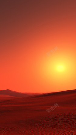 红色山脉夕阳红色山脉H5背景素材高清图片