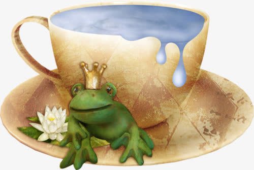 卡通杯子和青蛙png免抠素材_新图网 https://ixintu.com 卡通手绘青蛙 杯子 漫水的杯子 青蛙王子