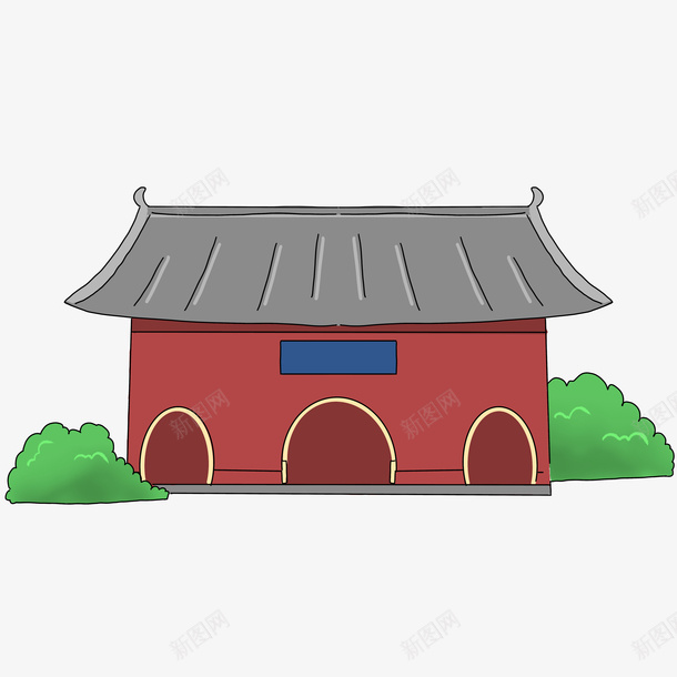 中国古代建筑寺庙png免抠素材_新图网 https://ixintu.com 古代 寺庙 庙堂 建筑