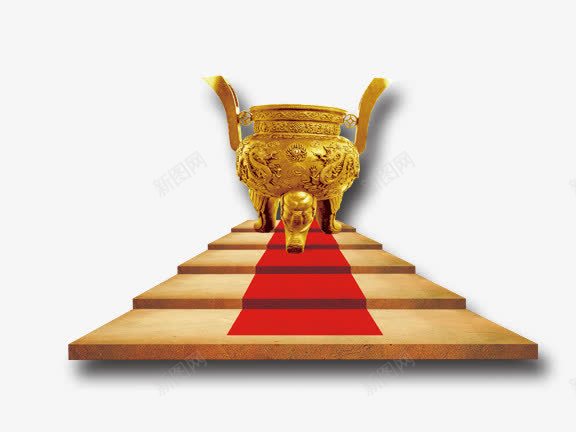 金鼎psd免抠素材_新图网 https://ixintu.com 金色 金鼎