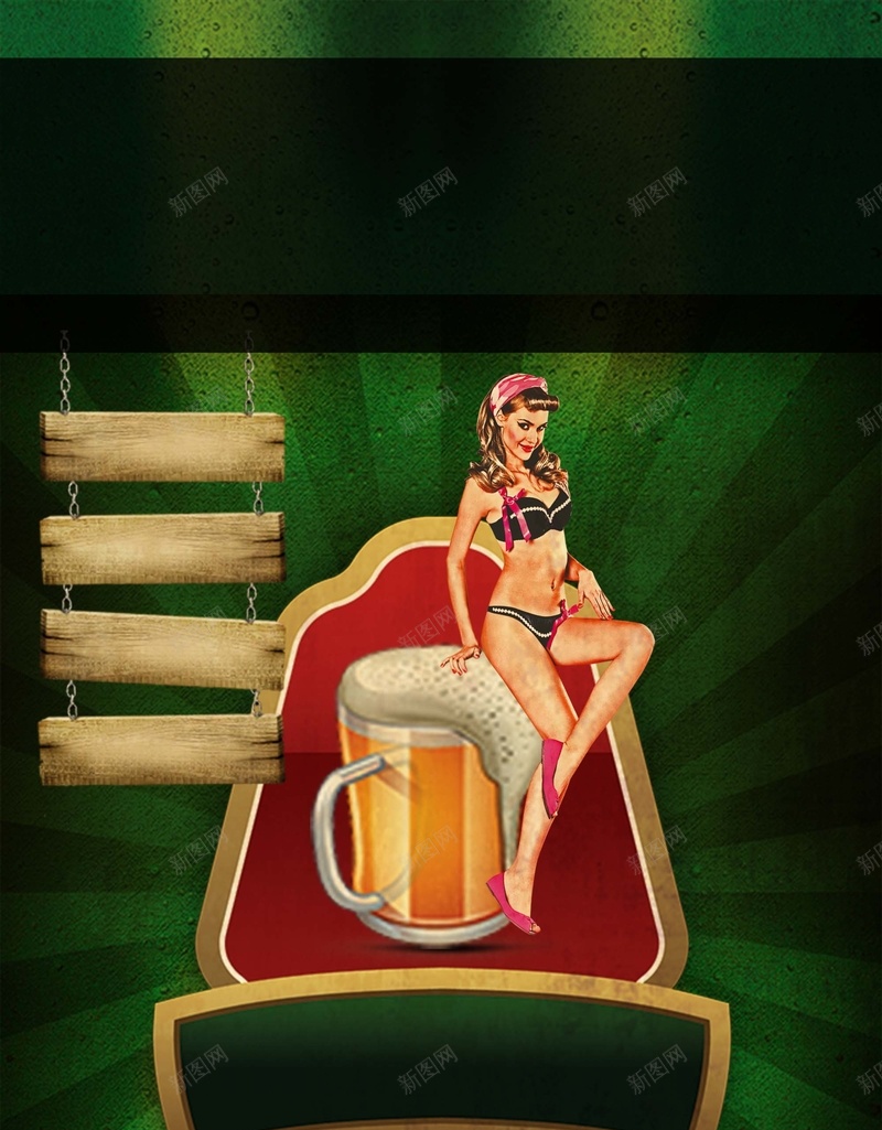 复古酒吧海报背景模板psd设计背景_新图网 https://ixintu.com 啤酒 复古 海报 蓝色 酒吧 宣传 促销 菜单 斑驳 psd