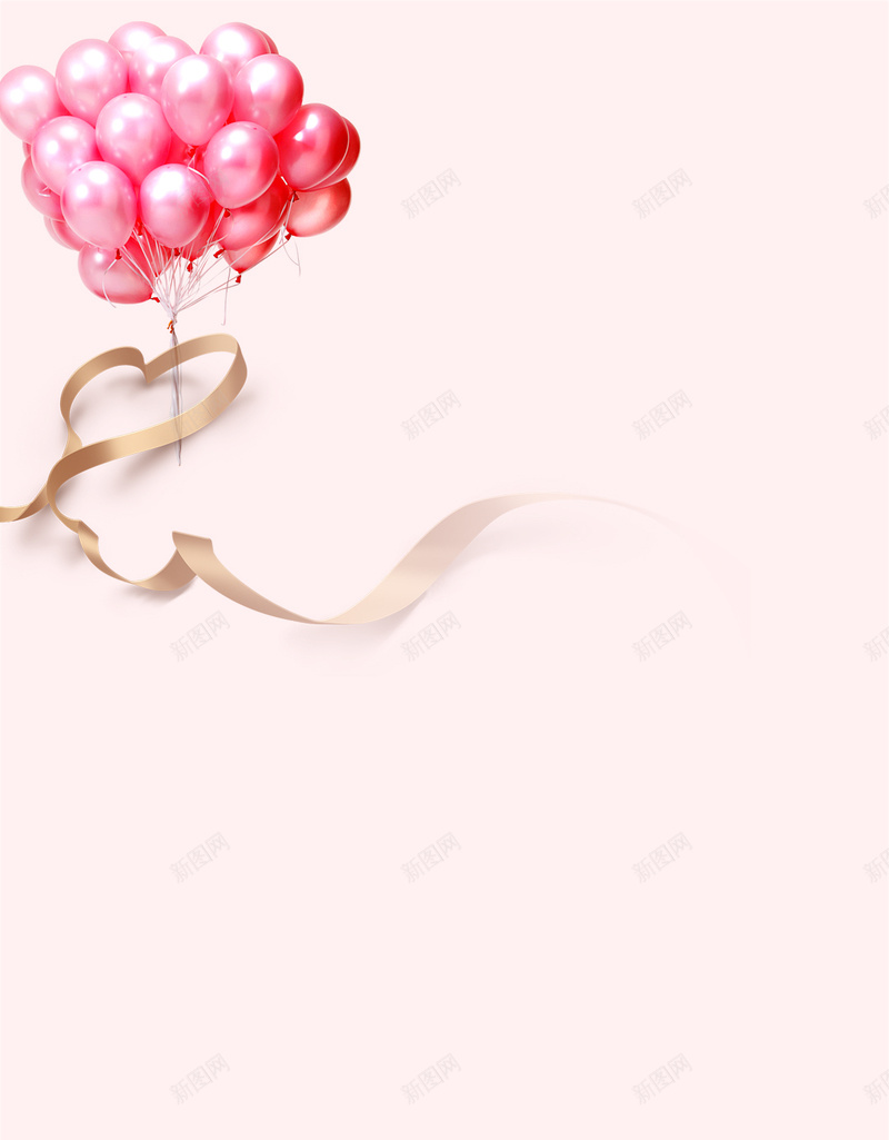粉色简约气球H5分层背景psd设计背景_新图网 https://ixintu.com 分层 气球 简约 粉色 花瓣 H5 背景 玫瑰花 情人节