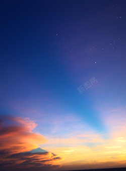 星光温暖蓝色天空背景高清图片