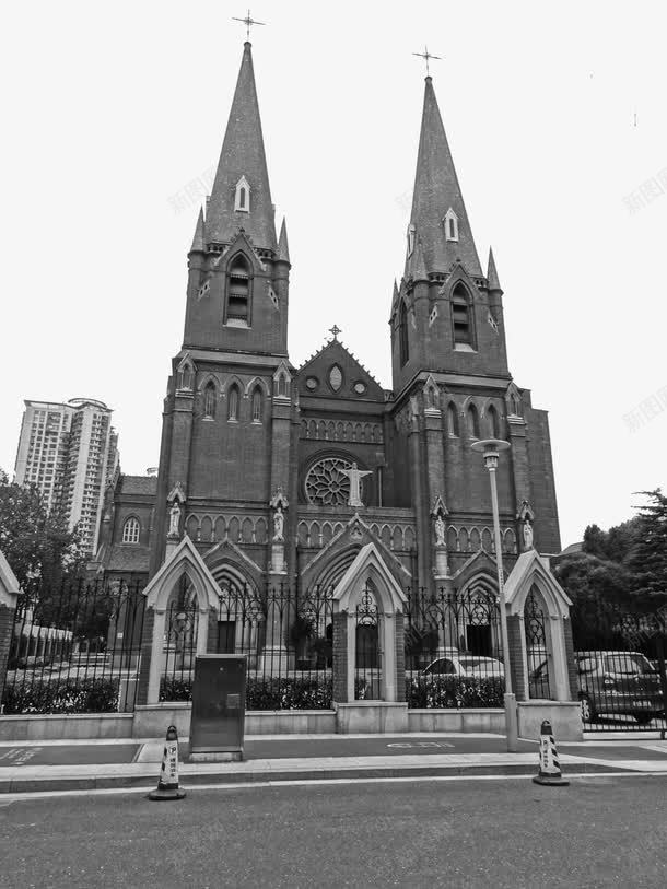 上海天主教堂png免抠素材_新图网 https://ixintu.com 名胜古迹 旅游风景 著名建筑