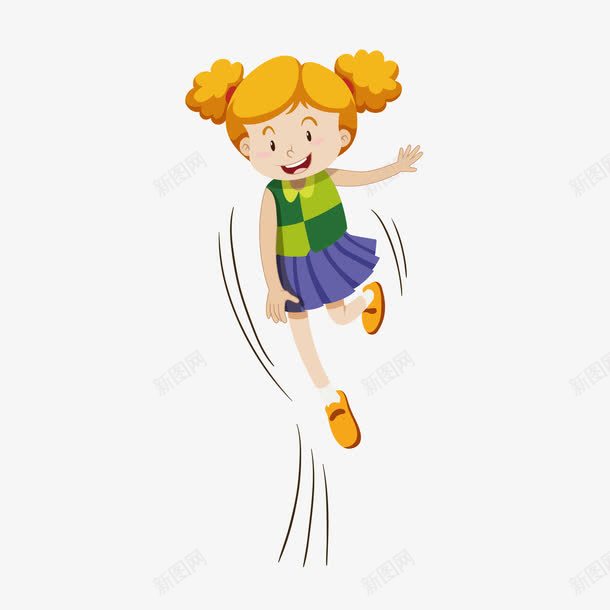 卡通儿童插画png免抠素材_新图网 https://ixintu.com 儿童 卡通人物 女孩 插画 漫画 男孩 训练 跳跃 运动 锻炼