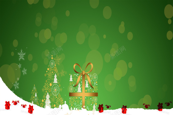绿色圣诞背景图背景