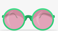 粉色镜片变色眼镜素材