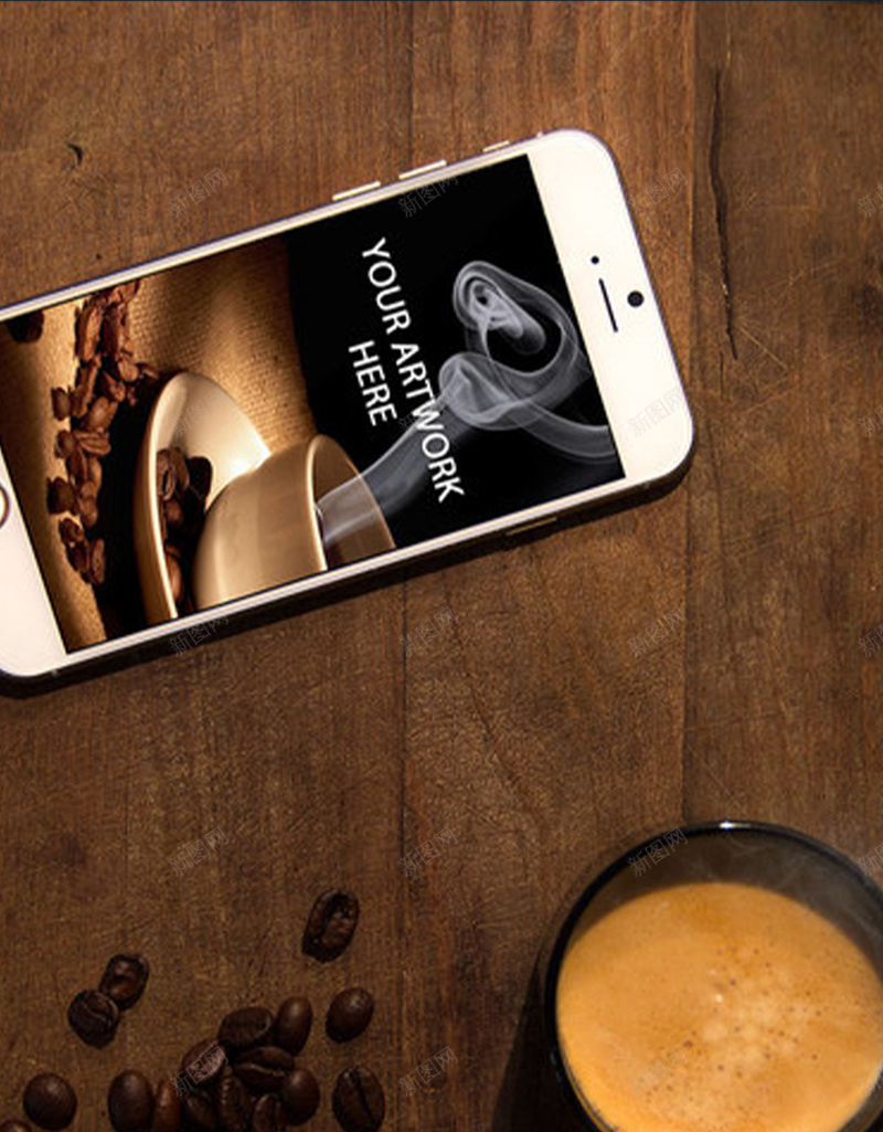 咖啡手机商务H5背景图jpg设计背景_新图网 https://ixintu.com H5 咖啡 咖啡豆 商务 手机 木板 背景 背景图