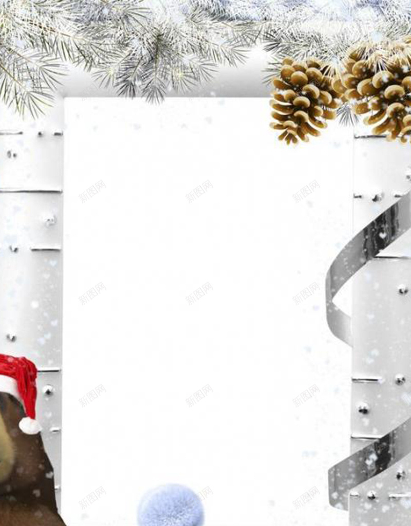 银色雪地场景圣诞背景图jpg设计背景_新图网 https://ixintu.com 动物 卡通 圣诞节 小女孩 手绘 童趣 银色 雪花
