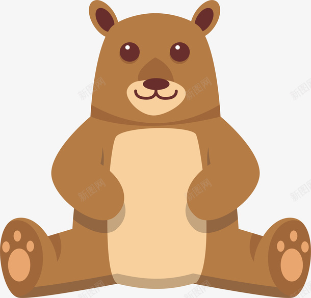 大肚子棕熊矢量图eps免抠素材_新图网 https://ixintu.com 可爱棕熊 呆呆的熊 大肚子 棕熊 矢量png 胖胖的熊 矢量图