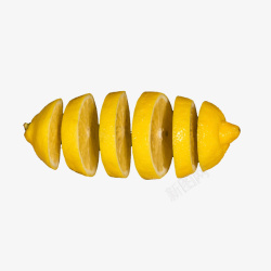 黄色切断柠檬片素材