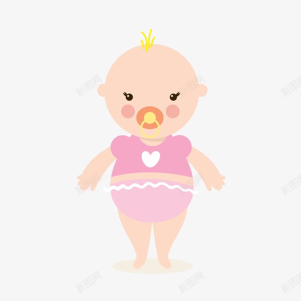 可爱婴儿png免抠素材_新图网 https://ixintu.com 女婴奶嘴尿布婴儿卡通人物