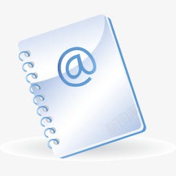 蓝色邮件记事本图标图标