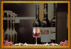 红酒与高脚杯欧式浪漫主义红酒宣传海报高清图片