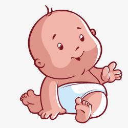 婴儿尿布哭泣表情可爱婴儿高清图片