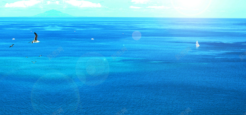 蓝色大海背景