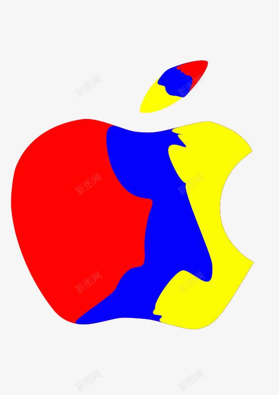 红色蓝色黄色卡通苹果png免抠素材_新图网 https://ixintu.com 卡通 苹果 苹果卡通 黄色红色