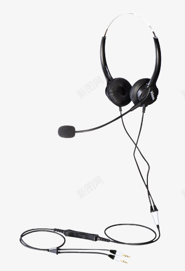 黑色头戴耳机1psd免抠素材_新图网 https://ixintu.com 头戴耳机 耳机 耳麦 长线 黑色