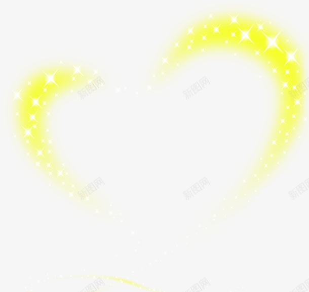 黄色效果星点爱心png免抠素材_新图网 https://ixintu.com 效果 星点 爱心 设计 黄色